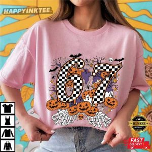 Six Seven Spooky Skeleton Hands Funny Meme Halloween T Shirt (4)