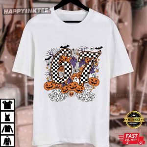 Six Seven Spooky Skeleton Hands Funny Meme Halloween T Shirt (1)