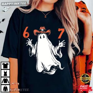 Spooky Ghost 67 Six Seven Vintage Halloween T Shirt (4)