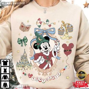 Disney Wizard Mickey Bow Sorcerer Fantasmic Disneyland Christmas T Shirt (1)