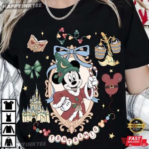 Disney Wizard Mickey Bow Sorcerer Fantasmic Disneyland Christmas T Shirt (3)