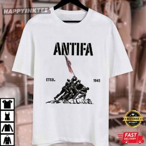 Antifa ESTD 1945 Patriotic Anti Fascist Liberal Protest T Shirt (1)