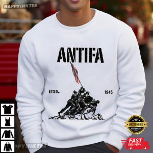 Antifa ESTD 1945 Patriotic Anti Fascist Liberal Protest T Shirt (3)
