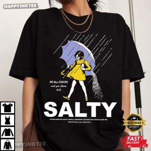 Salty Girl All These Flavors Girl Holding Umbrella Funny Meme T Shirt (2)