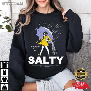 Salty Girl All These Flavors Girl Holding Umbrella Funny Meme T Shirt (3)
