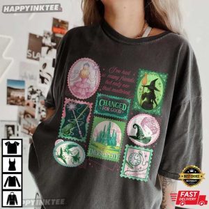 Wicked Changed For Good Pink Green Musical T Shirt (2)