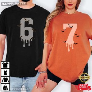 Six Seven 6 7 Funny Internet Meme Halloween Couples Shirts