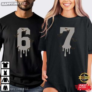 Six Seven 6 7 Funny Internet Meme Halloween Couples Shirts (2)