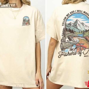 Christian Fishing Fishers Of Men Bible Verse Matthew 419 T-Shirt