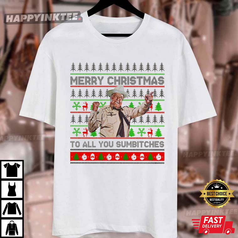 Smokey And The Bandit Merry Christmas Too All You Sumbitches T-Shirt