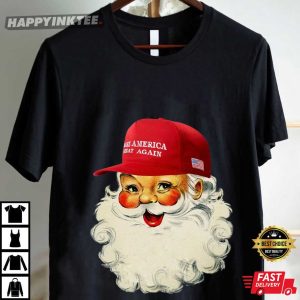 Santa Claus MAGA Trump Support Political Christmas T Shirt (1)