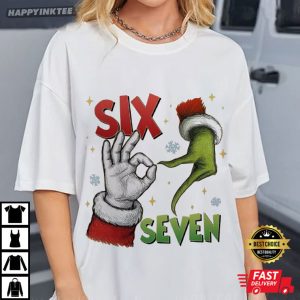 Six Seven 6 7 Grinch Hand Joke Meme Funny Christmas T Shirt 2 (1)