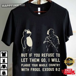 Portland Protest Frog Exodus 82 Bible Verse Anti ICE Political T Shirt (1)
