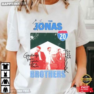 The Jonas Brothers Greeting From Your Home Town 2025 Tour T Shirt (4)