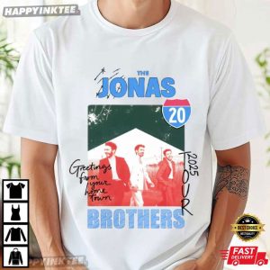 The Jonas Brothers Greeting From Your Home Town 2025 Tour T-Shirt