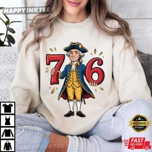 Six Seven 6 7 7 6 George Washington Funny T Shirt (2)