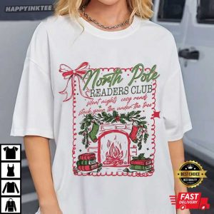 North Pole Book Club Christmas Librarian Gift T Shirt (1)