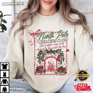 North Pole Book Club Christmas Librarian Gift T Shirt (3)