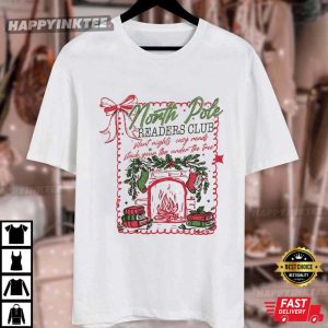 North Pole Book Club Christmas Librarian Gift T Shirt (4)