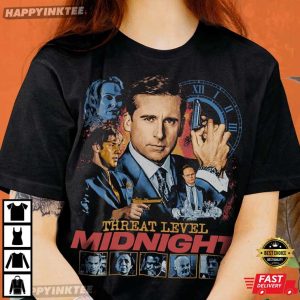 The Office Threat Level Midnight Retro Vintage T Shirt (2)