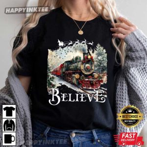 Believe Train Christmas Polar Express Inspired T-Shirt