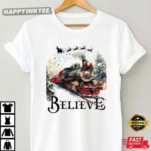 Believe Train Christmas Polar Express Inspired T Shirt (4)