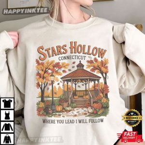 Stars Hollow Where You Lead I Will Follow Gilmore Girls Autumn T Shirt (2)