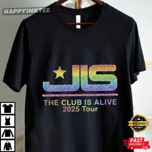 JLS Tour The Club Is Alive 2025 UK Tour Music T Shirt (1)