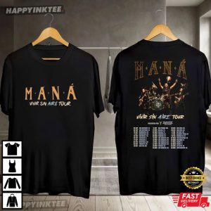 Mana Band Concert Vivir Sin Aire Tour Latin Rock T Shirt (1)