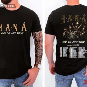 Mana Band Concert Vivir Sin Aire Tour Latin Rock T-Shirt