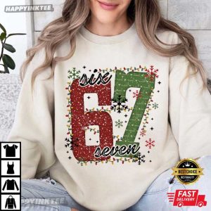 Christmas Light Six Seven 67 Funny Christmas Meme T Shirt (3)