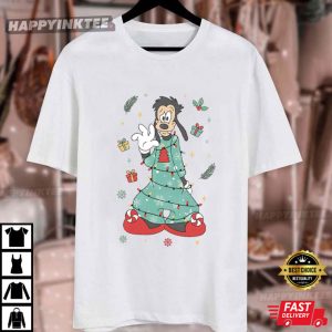 Goofy And Max Pajama Christmas Light Disney A Goofy Movie Xmas T Shirt (1)