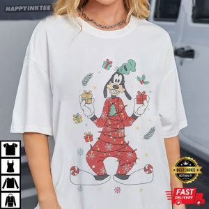 Goofy And Max Pajama Christmas Light Disney Funny A Goofy Movie Xmas T Shirt (4)