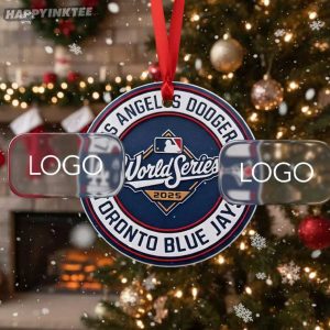 Dodgers Vs Blue Jays 2025 World Series Baseball Gift Ornament (1)