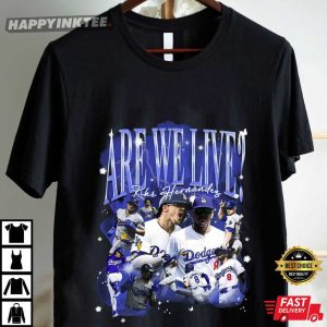 LA Dodgers Are We Live Baseball Retro Graphic Bootleg T Shirt (1)
