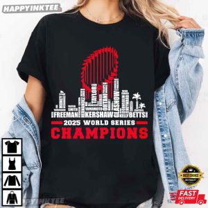 LA Baseball All Team Player World Series Champions 2025 Dodgers T Shirt (4)