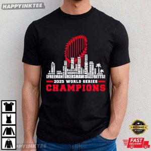 LA Baseball All Team Player World Series Champions 2025 Dodgers T-Shirt