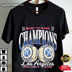 LA Baseball Back to Back Champions Fan Gift T Shirt (1)