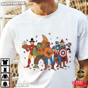 Thanksgiving Superhero Turkey Fall Autumn T-Shirt