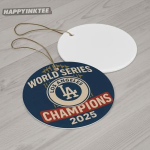 LA Dodgers World Series Champions 2025 Baseball Ornament (2)