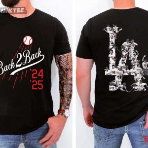 Back 2 Back Champions LA Dodgers Fan Gift Sports T Shirt (1)