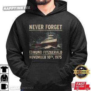 Never Forget Edmund Fitzgerald Retro November 10th 1975 T Shirt (3)