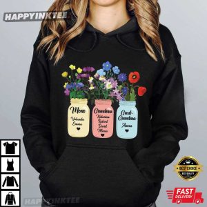 Personalized Mom Grandma Great Grandma Custom Kids Names T Shirt (4)