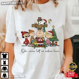 The Peanuts Christmas Oh Come Let Us Adore Him T Shirt (4)
