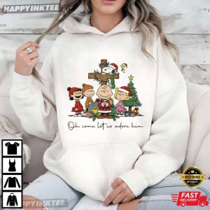 The Peanuts Christmas Oh Come Let Us Adore Him T Shirt (3)