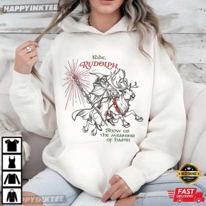 Ride Rudolph Wizard Show Us The Meaning Of Haste Christmas LOTR T Shirt (4)