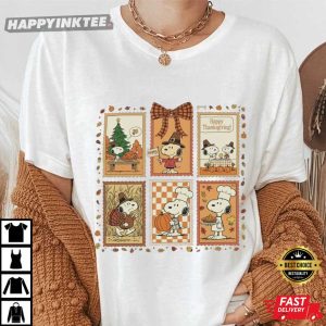 Snoopy Happy Thanksgiving Cute Autumn Cartoon T-Shirt