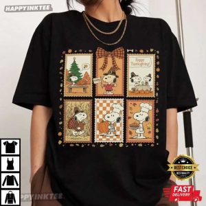 Snoopy Happy Thanksgiving Cute Autumn Cartoon T Shirt (2)
