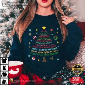 Anti Trump Protect Democracy Christmas Tree T Shirt (3)