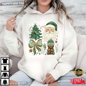 Starbucks Inspired Bear Cup Christmas Coquette T-Shirt